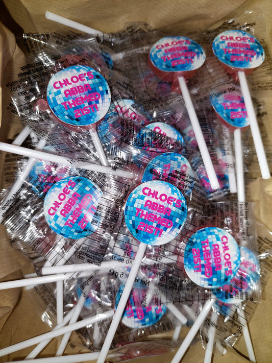 STICKERS ONLY | Personalised Disco Diva Lollipop Stickers | Hen Party/Birthday Stickers | Personalised Sweet Stickers | Party Favours