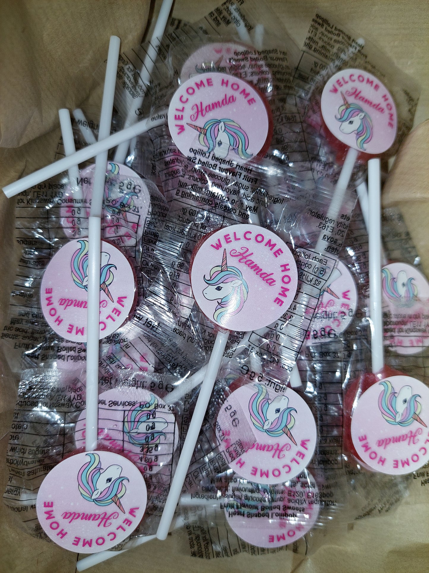 STICKERS ONLY | Personalised Unicorn Birthday Lollipop Stickers | Personalised Sweet Stickers | Unicorn Party Favours