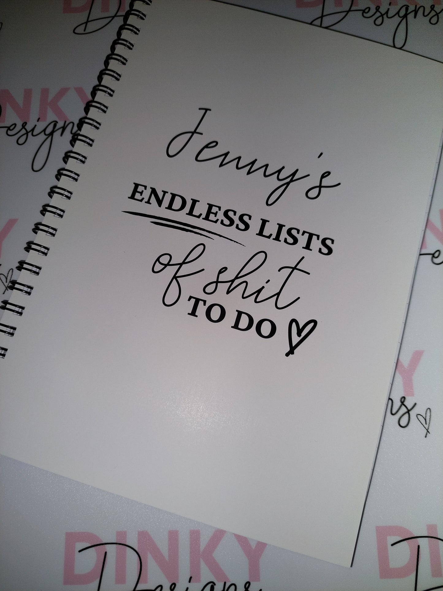 Funny Notebook | Endless Lists Of Shit To Do | Personalised Notebook Gift