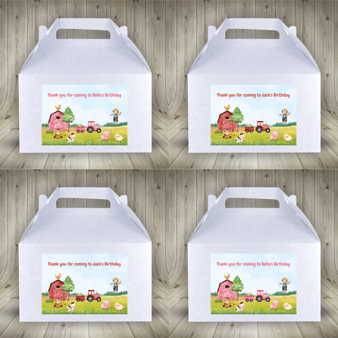 Party Boxes | Farm Animal Party Boxes | Farm Animal Party | Party Boxes | Farm Animal Party Decor | Party Bags