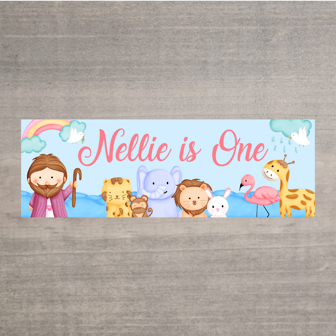 Noah's Ark Banner | Personalised Party Banner | Noah's Ark Party Theme
