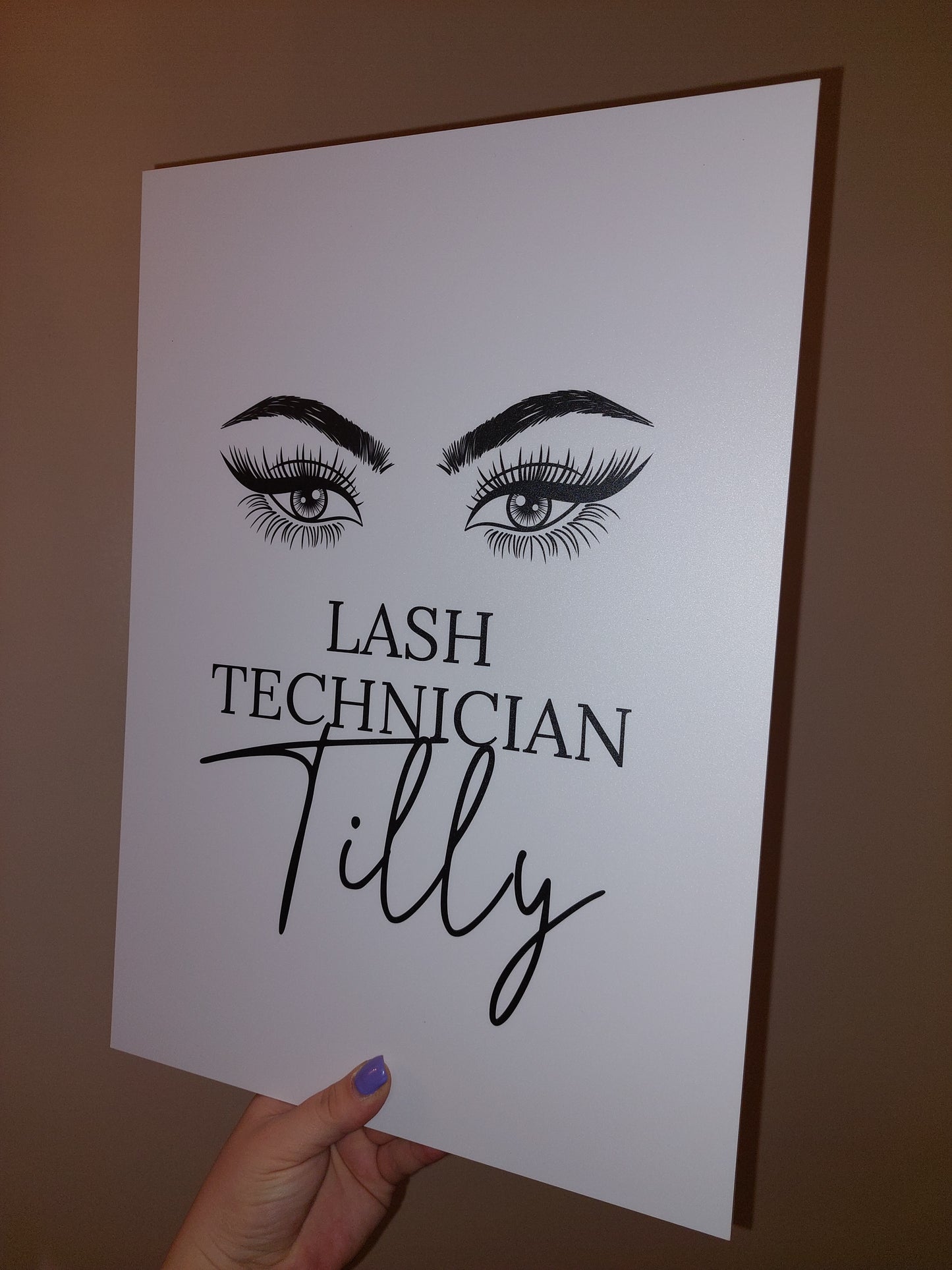 Lash Technician Salon Board Sign | Salon Board Backdrop | Eyelash Business Supplies