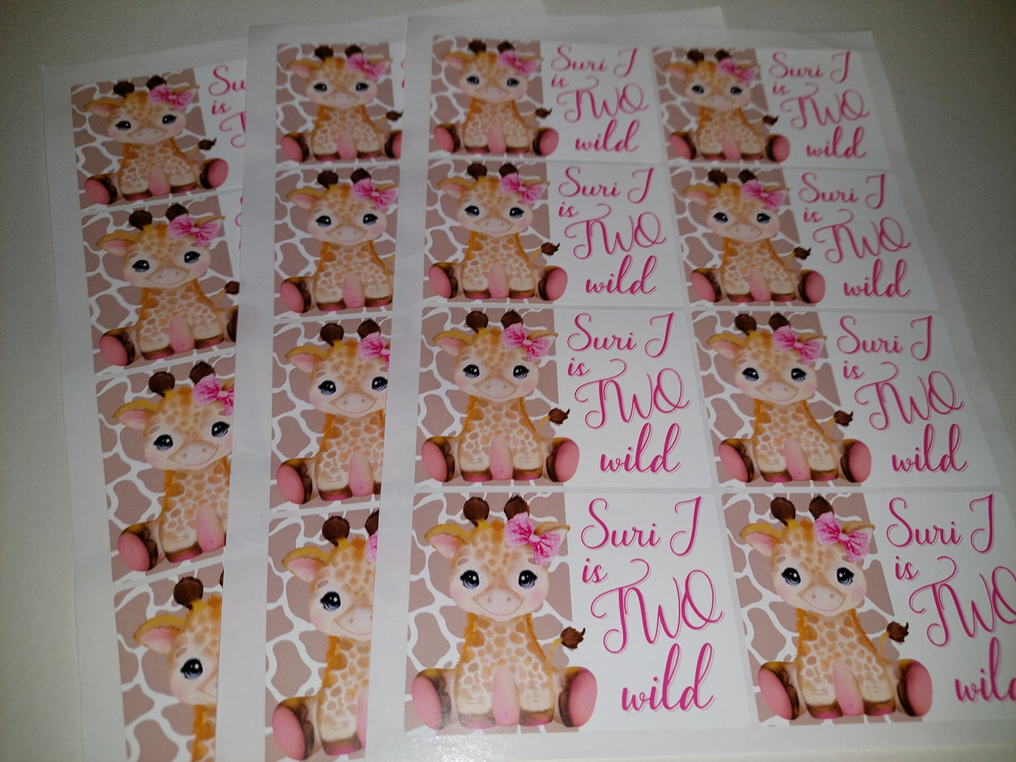 Rectangle Stickers | Party Stickers | Giraffe Party Stickers | Party Bag Stickers