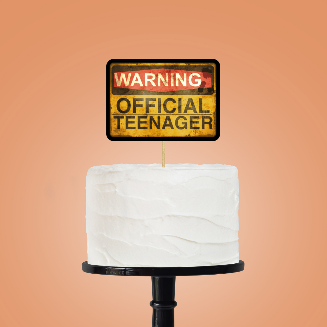 Cake Topper | Official Teenager Cake Topper | Teenager Party Supplies (Design 2)