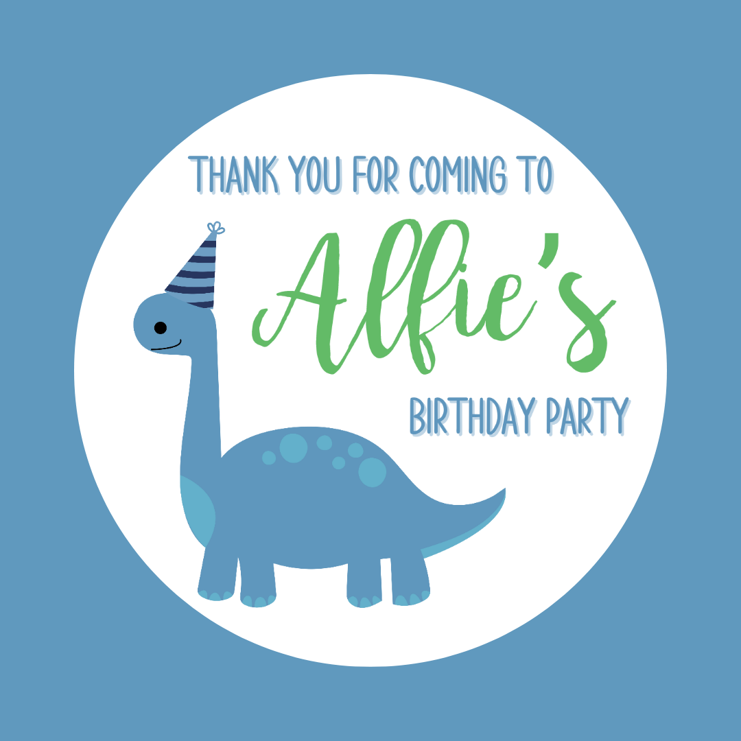 Dinosaur Gift Tags | Dinosaur Birthday Gift Tags | Circle Gift Tags