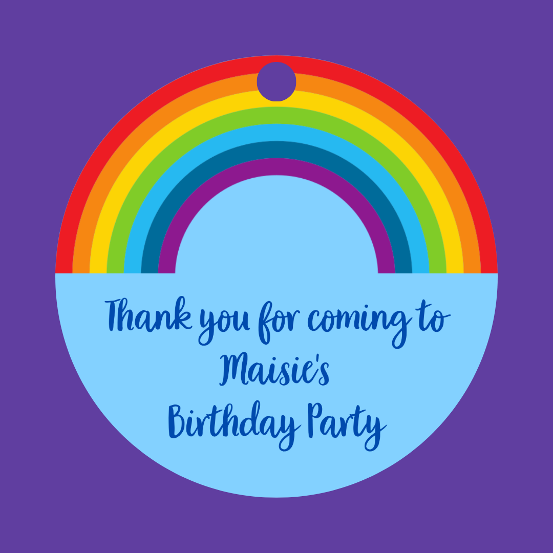 Rainbow Gift Tags | Baby Shower, Birthday Gift Tags | Circle Gift Tags