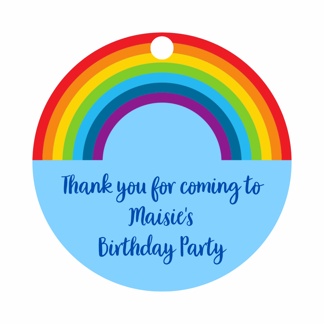 Rainbow Gift Tags | Baby Shower, Birthday Gift Tags | Circle Gift Tags