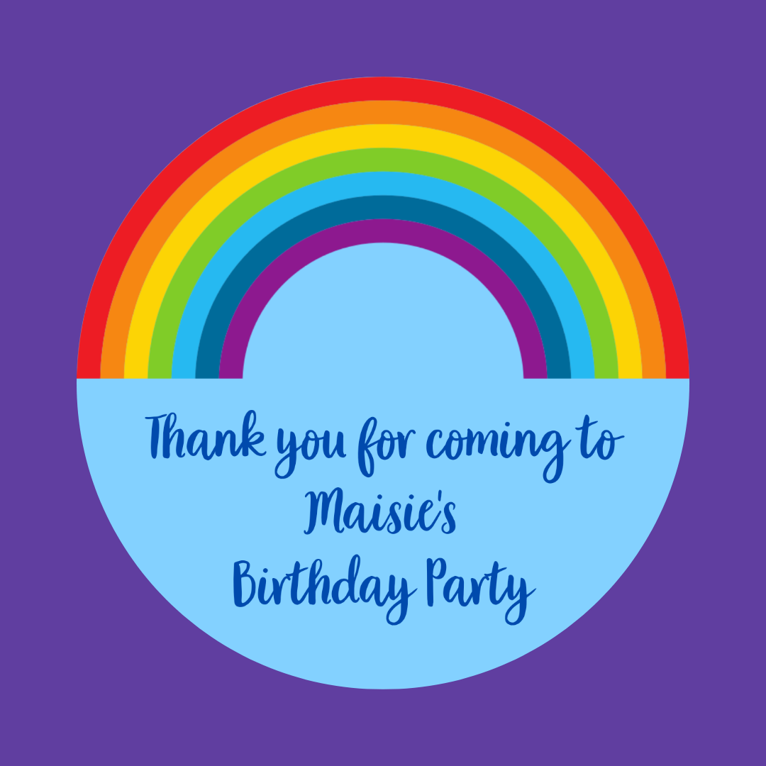 Rainbow Gift Tags | Baby Shower, Birthday Gift Tags | Circle Gift Tags