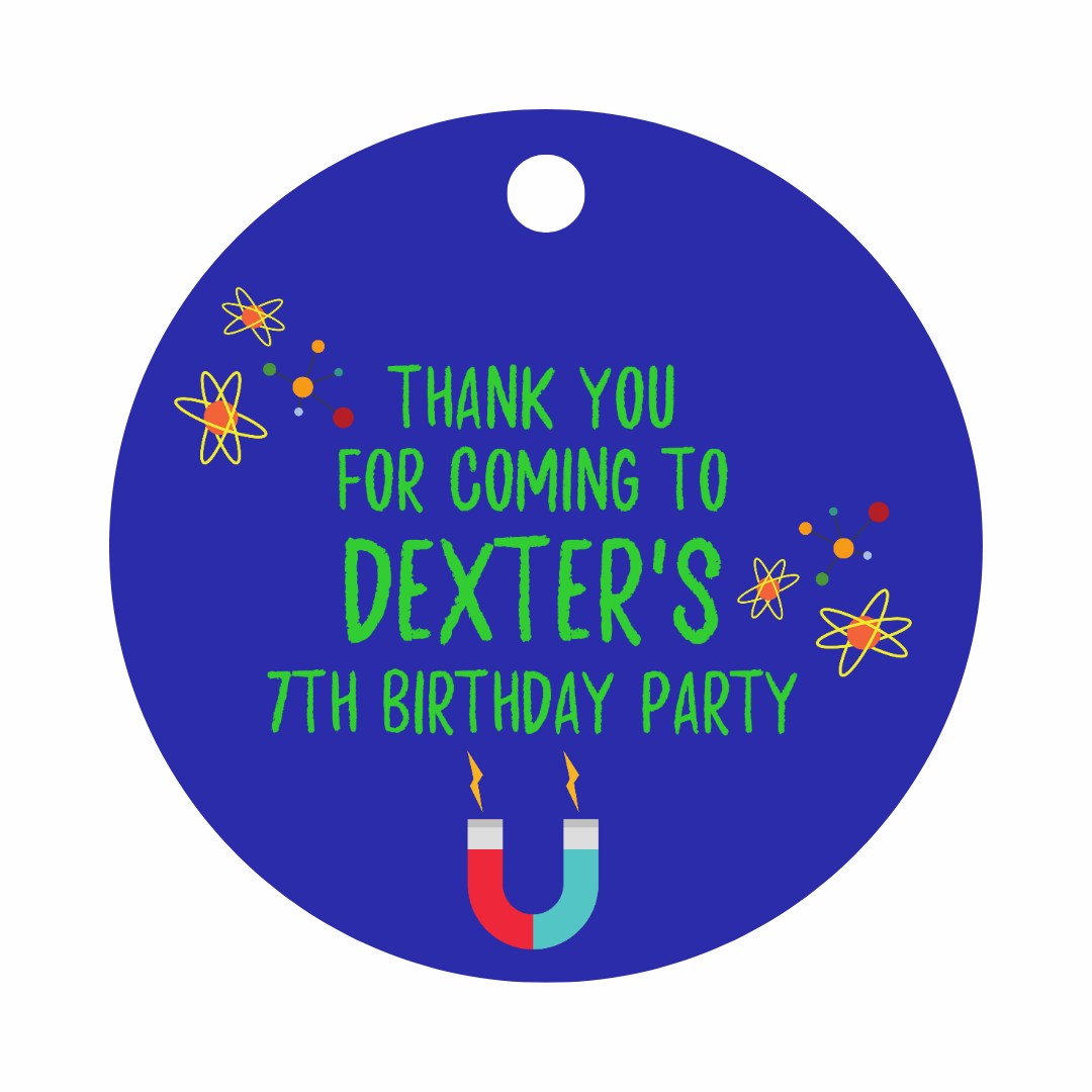 Science Gift Tags | Science Birthday Gift Tags | Circle Gift Tags