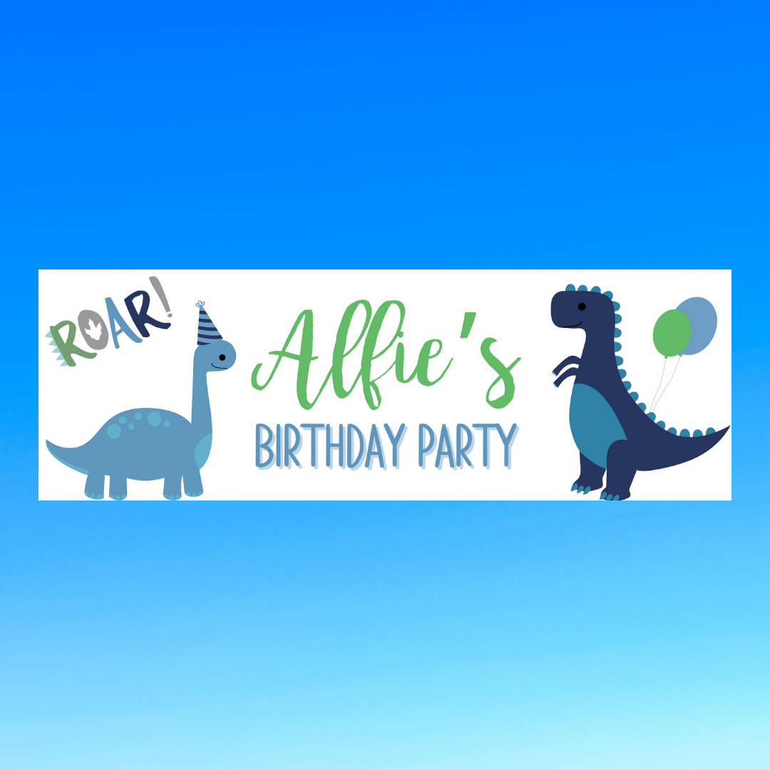 Dinosaur Banner | Personalised Dinosaur Birthday Party Banner | Dinosaur Birthday Party Theme