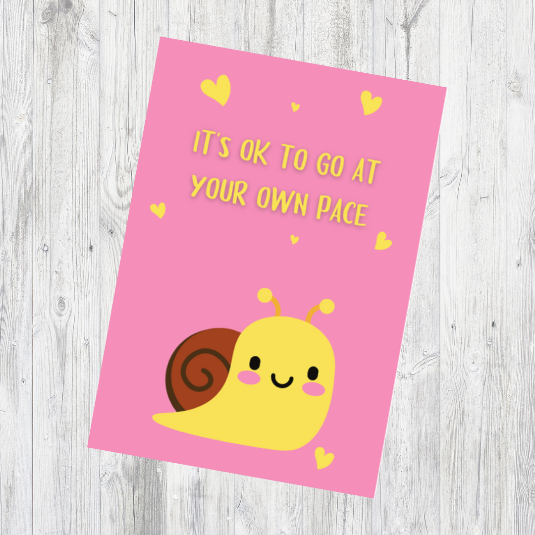 Keyring Gift | It's OK To Go At Your Own Pace | Positive Quote Keyring | Positive Reminder Gift