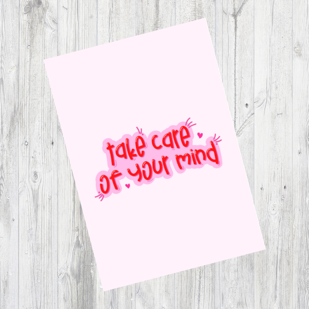 Keyring Gift | Take Care Of Your Mind | Positive Quote Keyring | Positive Reminder Gift
