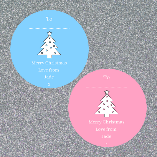 Personalised Christmas Tree Stickers | Christmas Labels | Sticker Sheet | Christmas Gift Tags (Design 2)