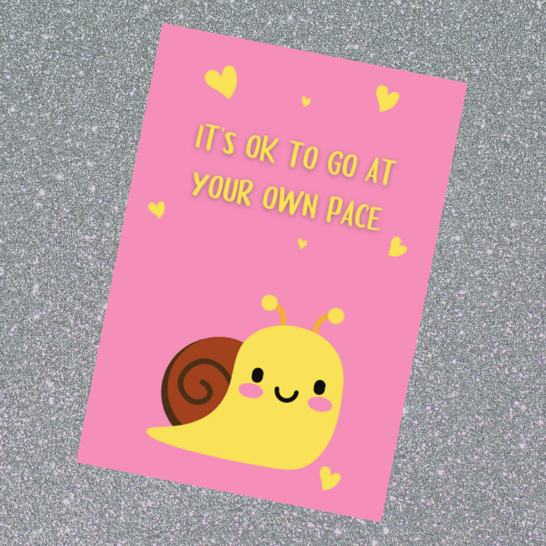 Keyring Gift | It's OK To Go At Your Own Pace | Positive Quote Keyring | Positive Reminder Gift