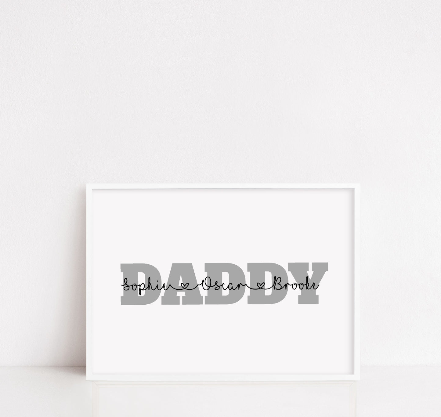 Daddy Print | Personalised Daddy And Children | Daddy Gift | Father's Day Gift - Dinky Designs