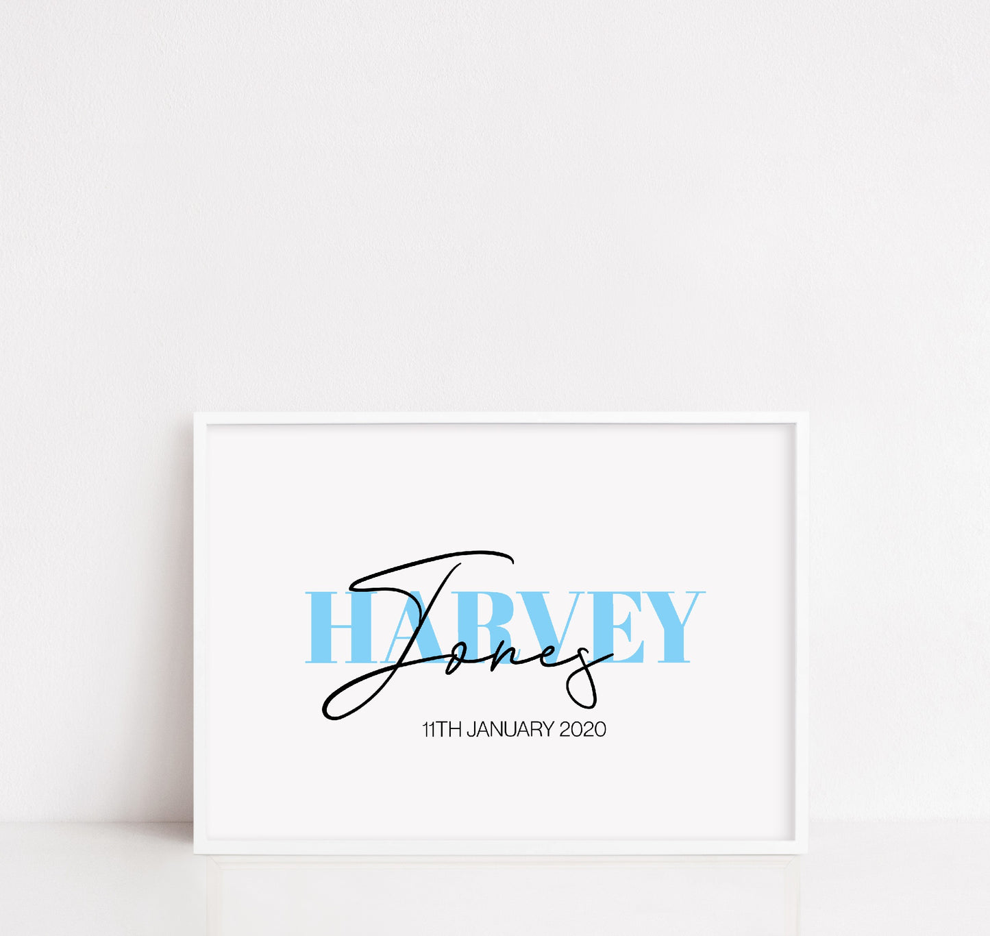 Personalised Name Print | Date Of Birth Print | Name Gift - Dinky Designs
