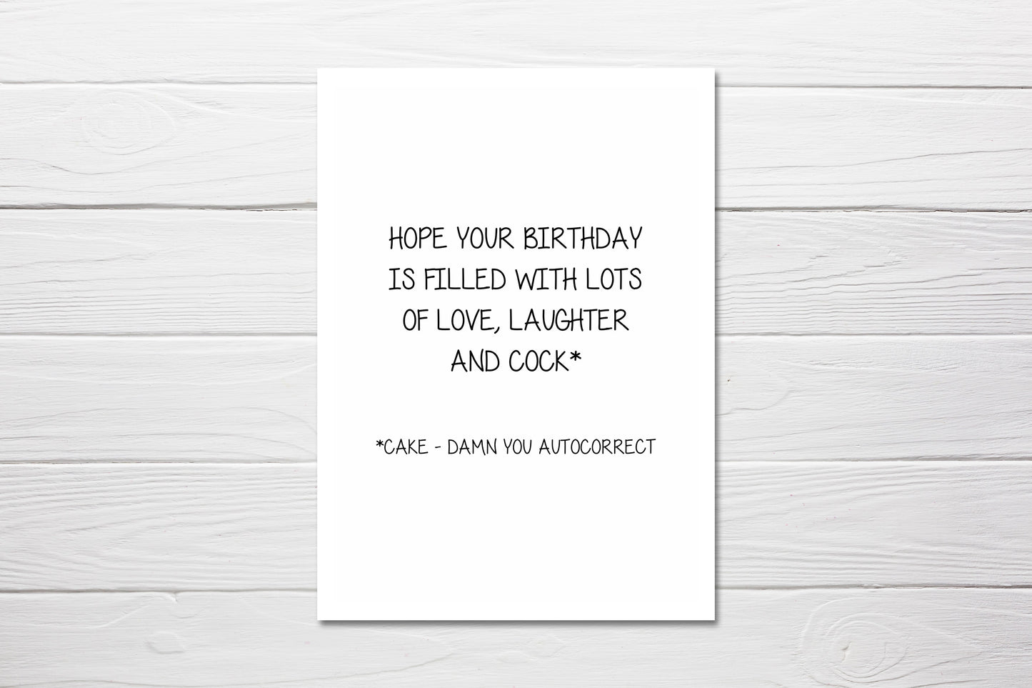 Birthday Card | Hope Your Birthday Is Filled With Lots Of Love | Funny Card | Joke Card - Dinky Designs