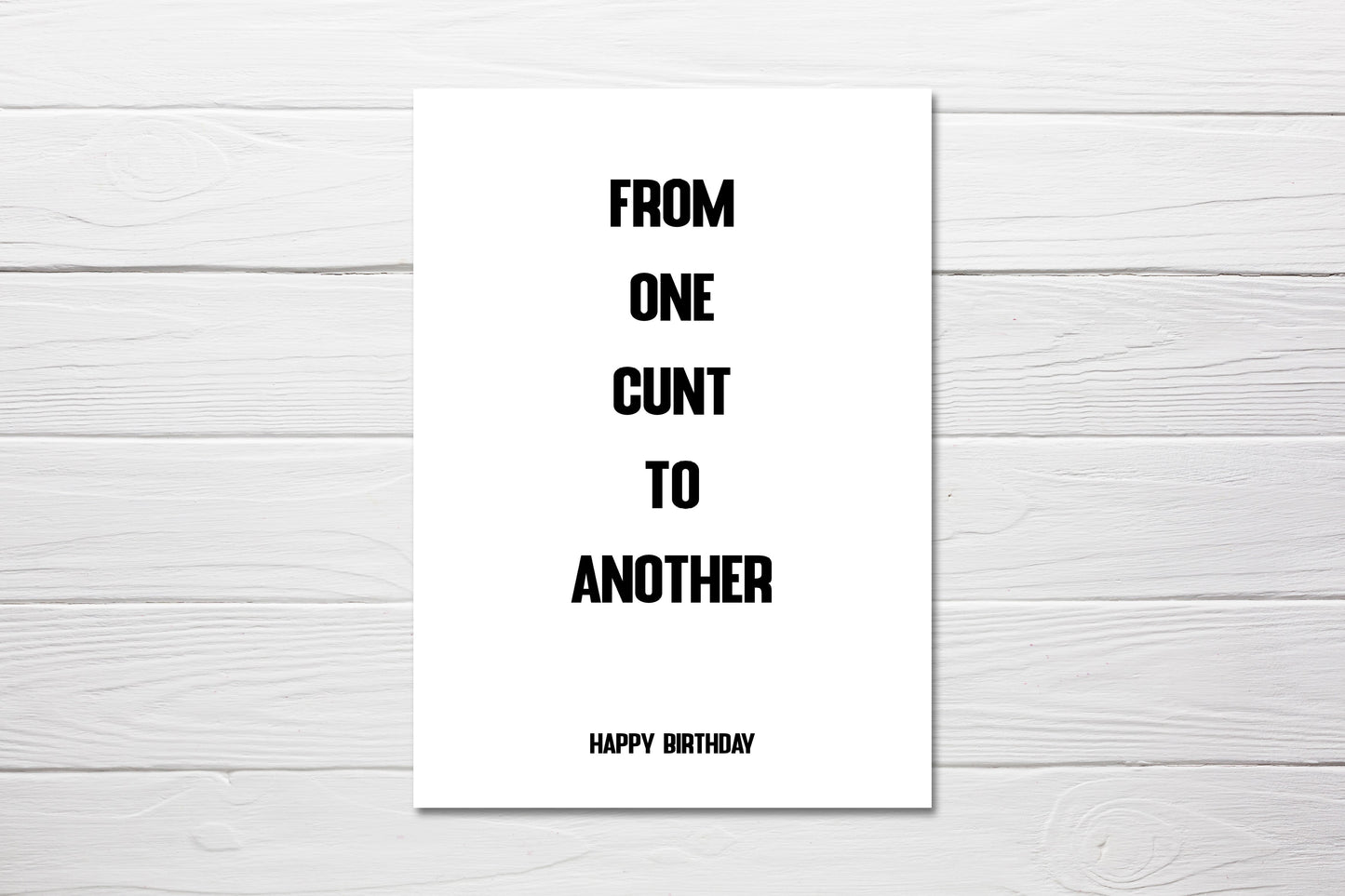 Birthday Card | From One Cunt To Another | Funny Card | Rude Card - Dinky Designs