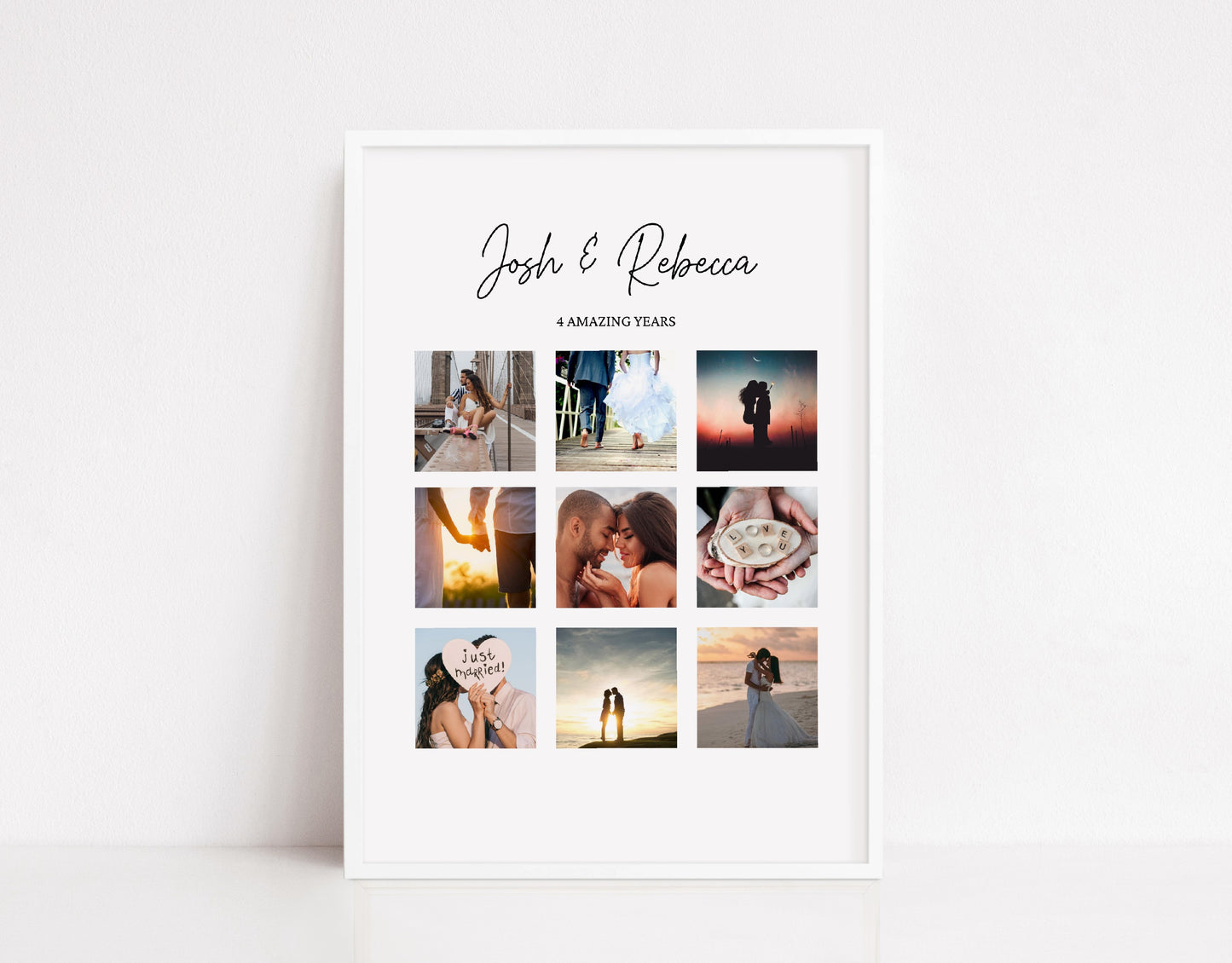 Anniversary Print | Personalised Years Together Print | Anniversary Gift - Dinky Designs