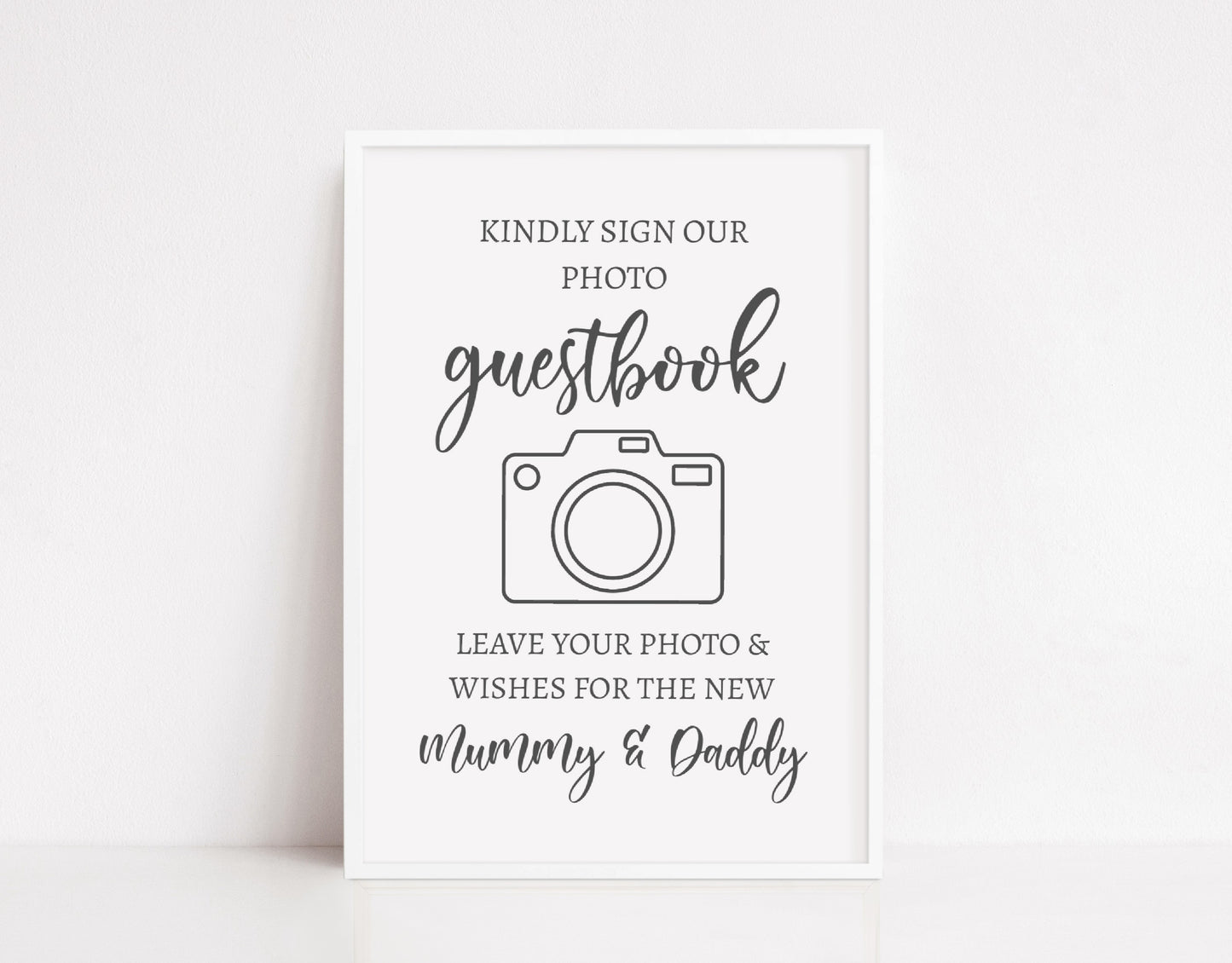 Baby Shower Print | Mummy & Daddy Guestbook | Baby Shower Decor