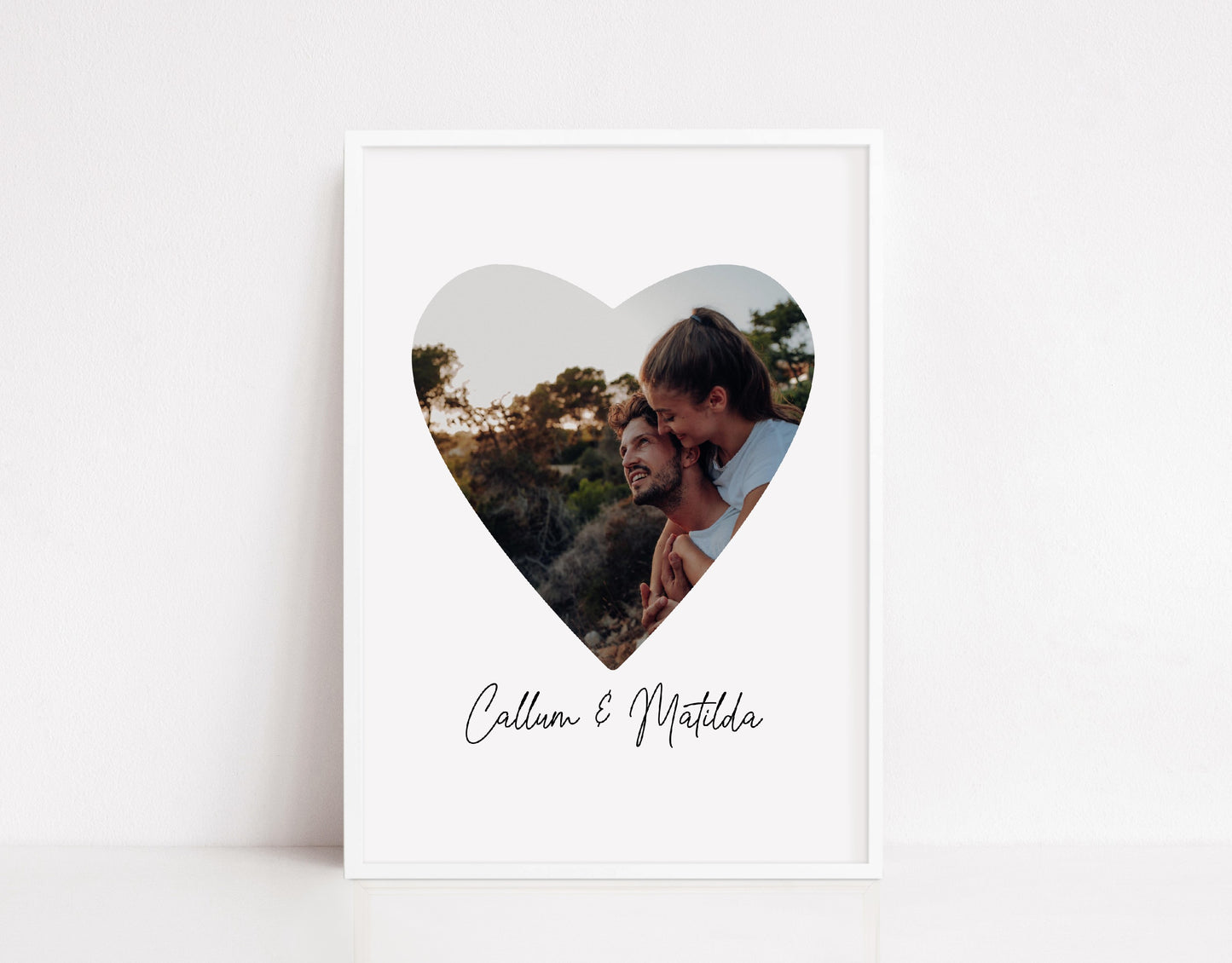 Couples Print | Heart Photo Print | Personalised Print | Anniversary Print | Valentines Day Print