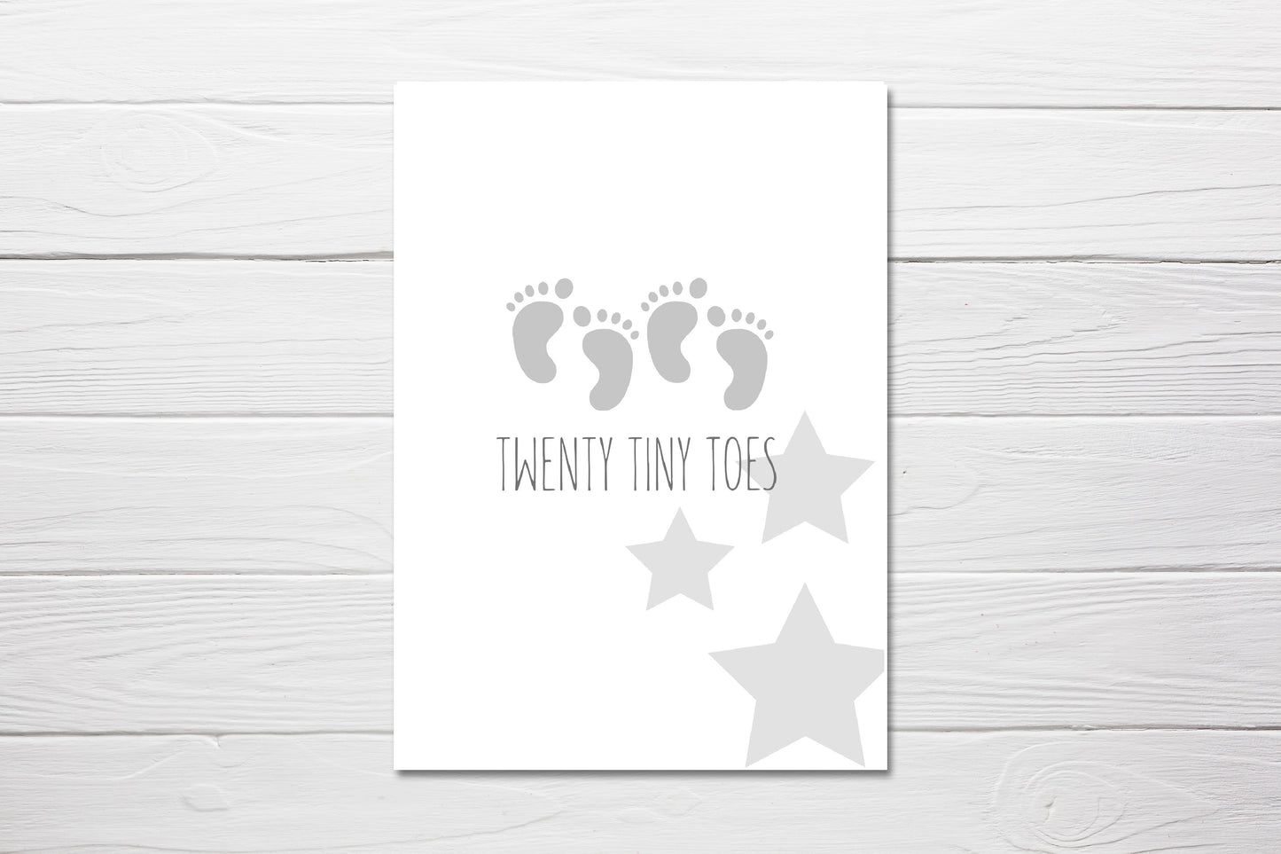 New Baby Card | Twenty Tiny Toes | Twin Baby Card