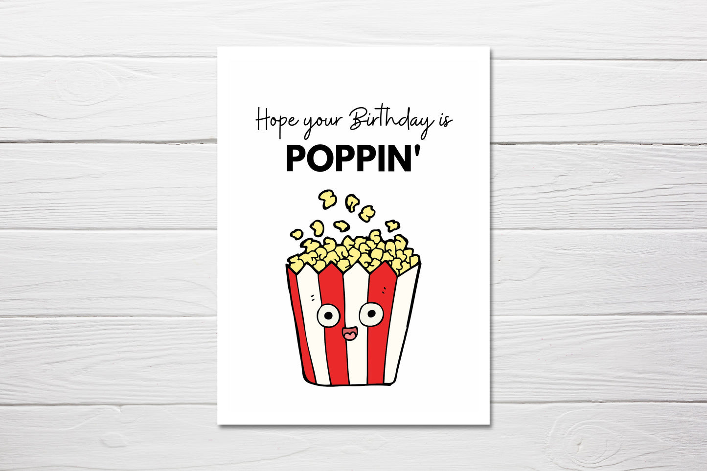 Birthday Card | Hope Your Birthday Is Poppin' | Funny Card