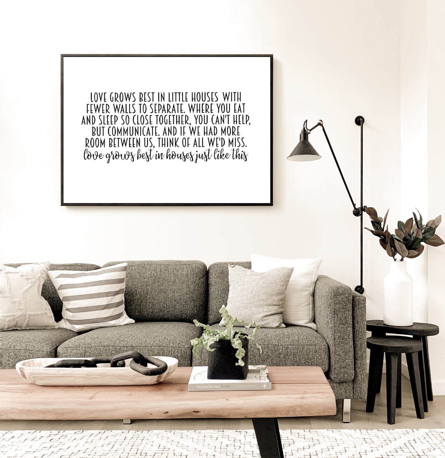 Quote Print | Love Grows Best In Houses Just Like This | Home Print