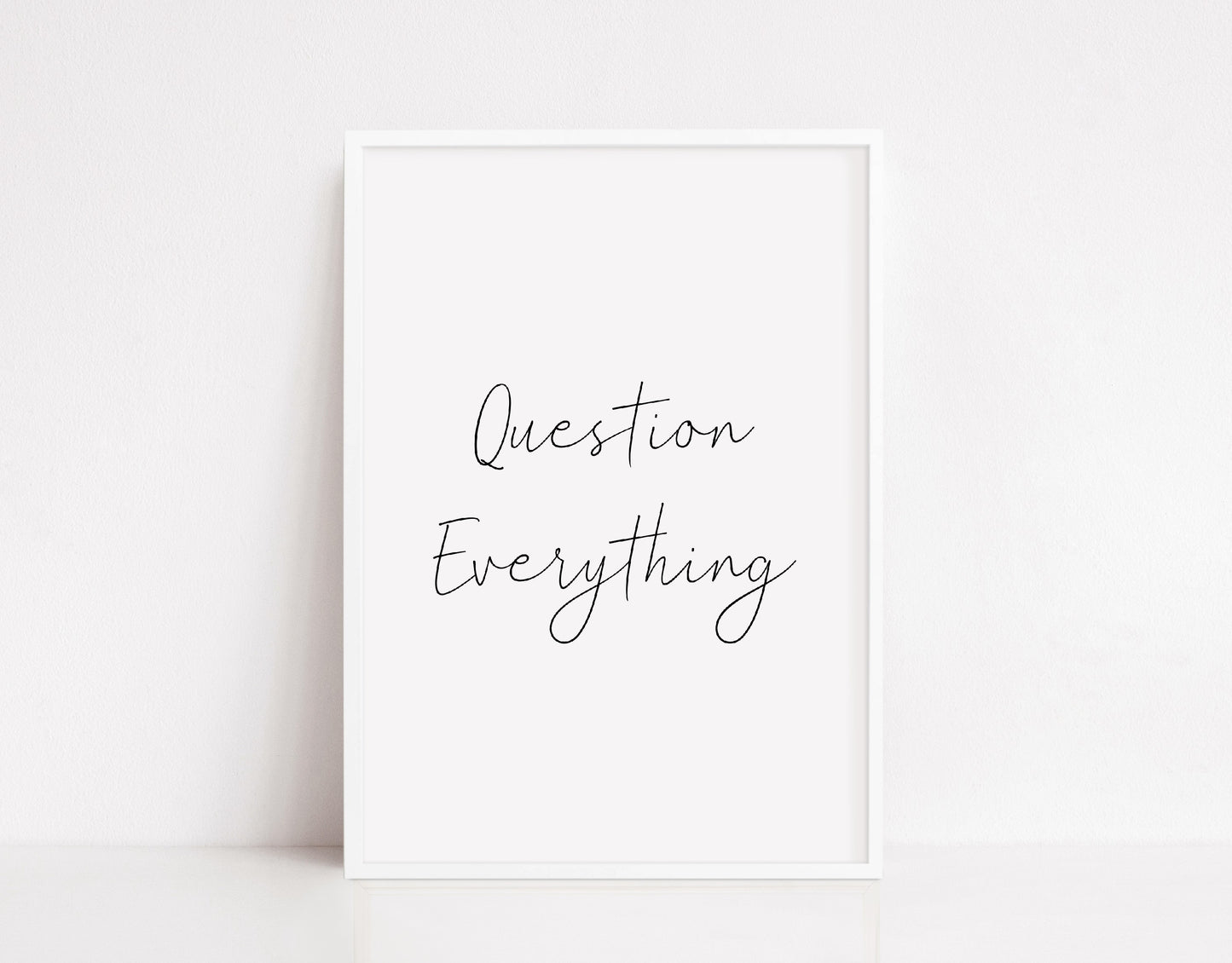 Quote Print | Question Everything | Positive Print | Motivational Print