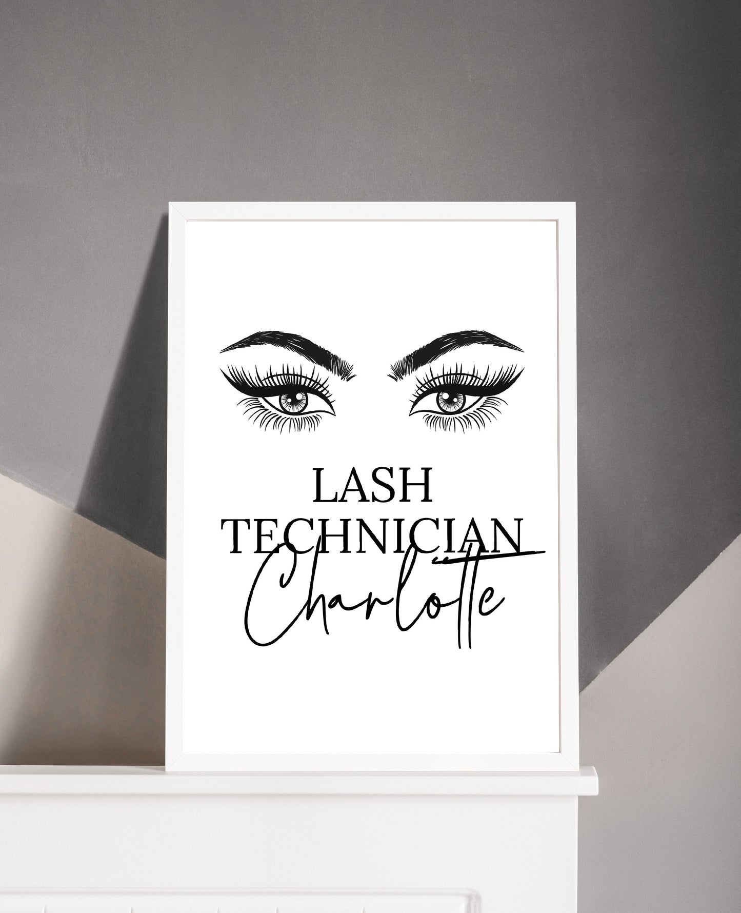 Salon Print | Personalised Lash Technician | Eyelash Print