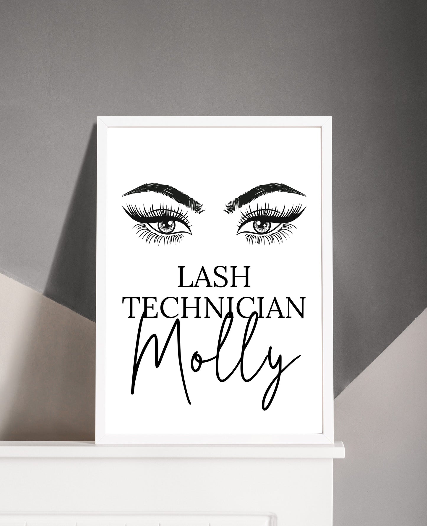 Salon Print | Personalised Lash Technician | Eyelash Print