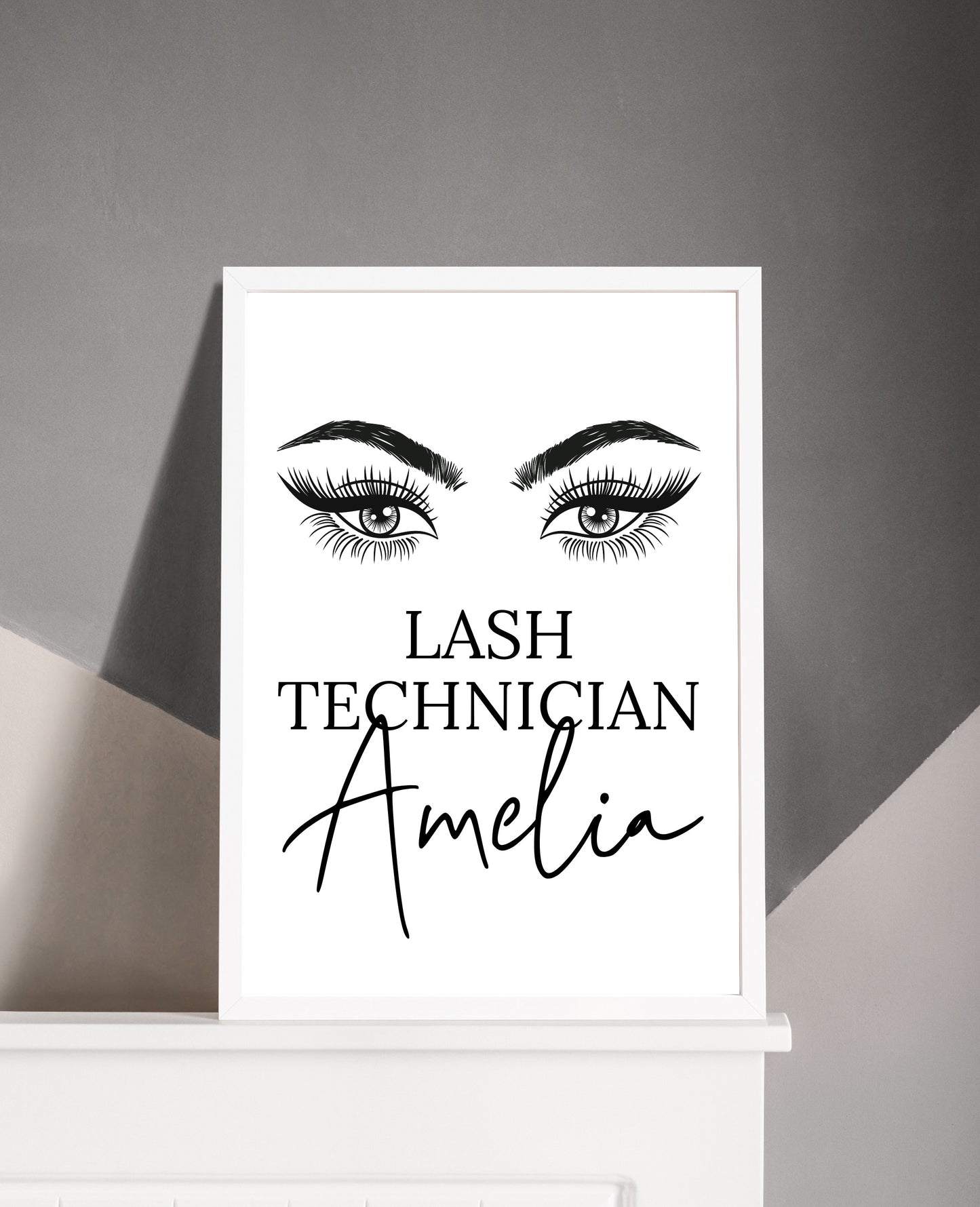 Salon Print | Personalised Lash Technician | Eyelash Print