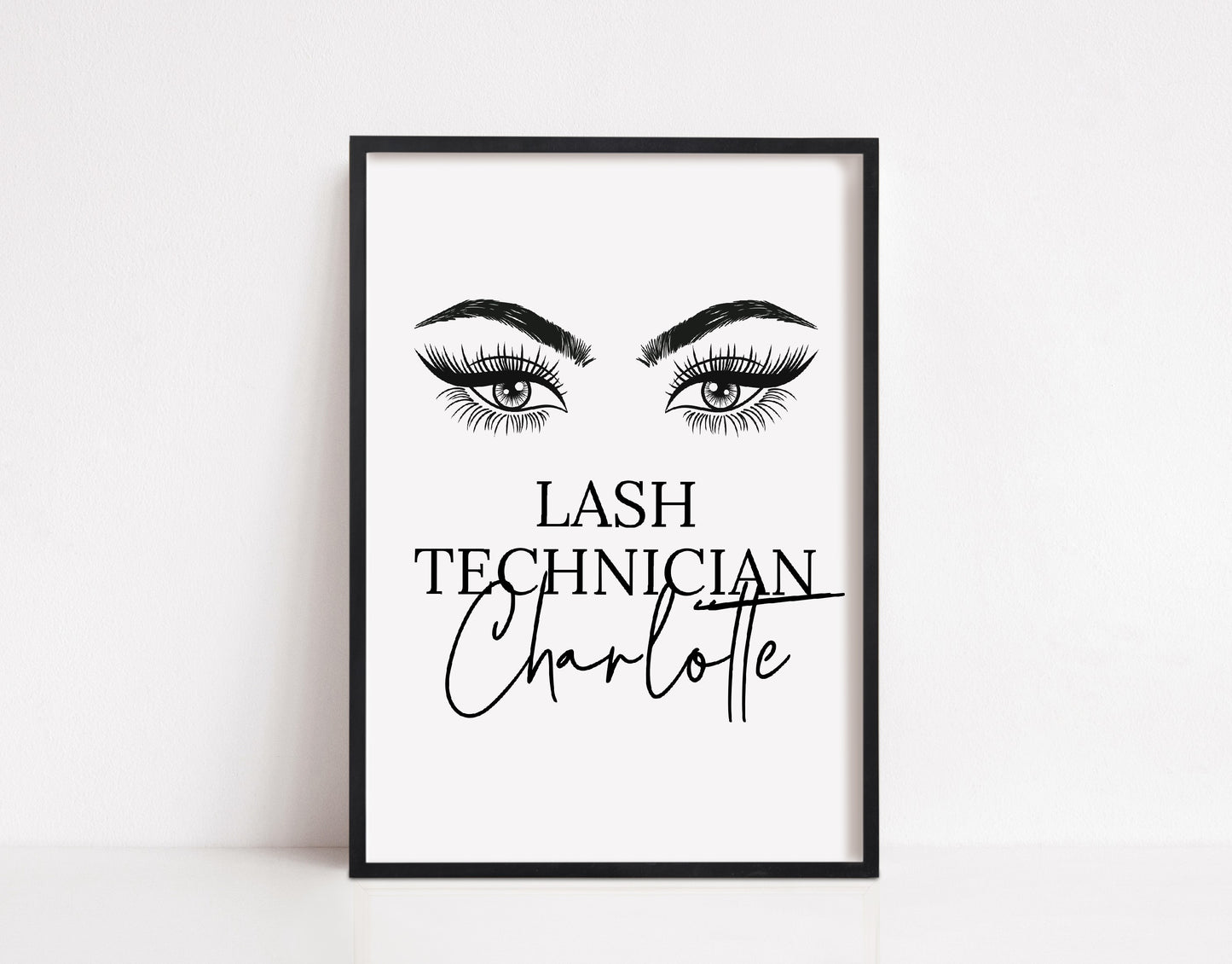 Salon Print | Personalised Lash Technician | Eyelash Print