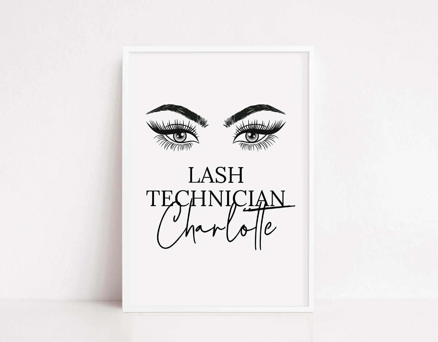 Salon Print | Personalised Lash Technician | Eyelash Print
