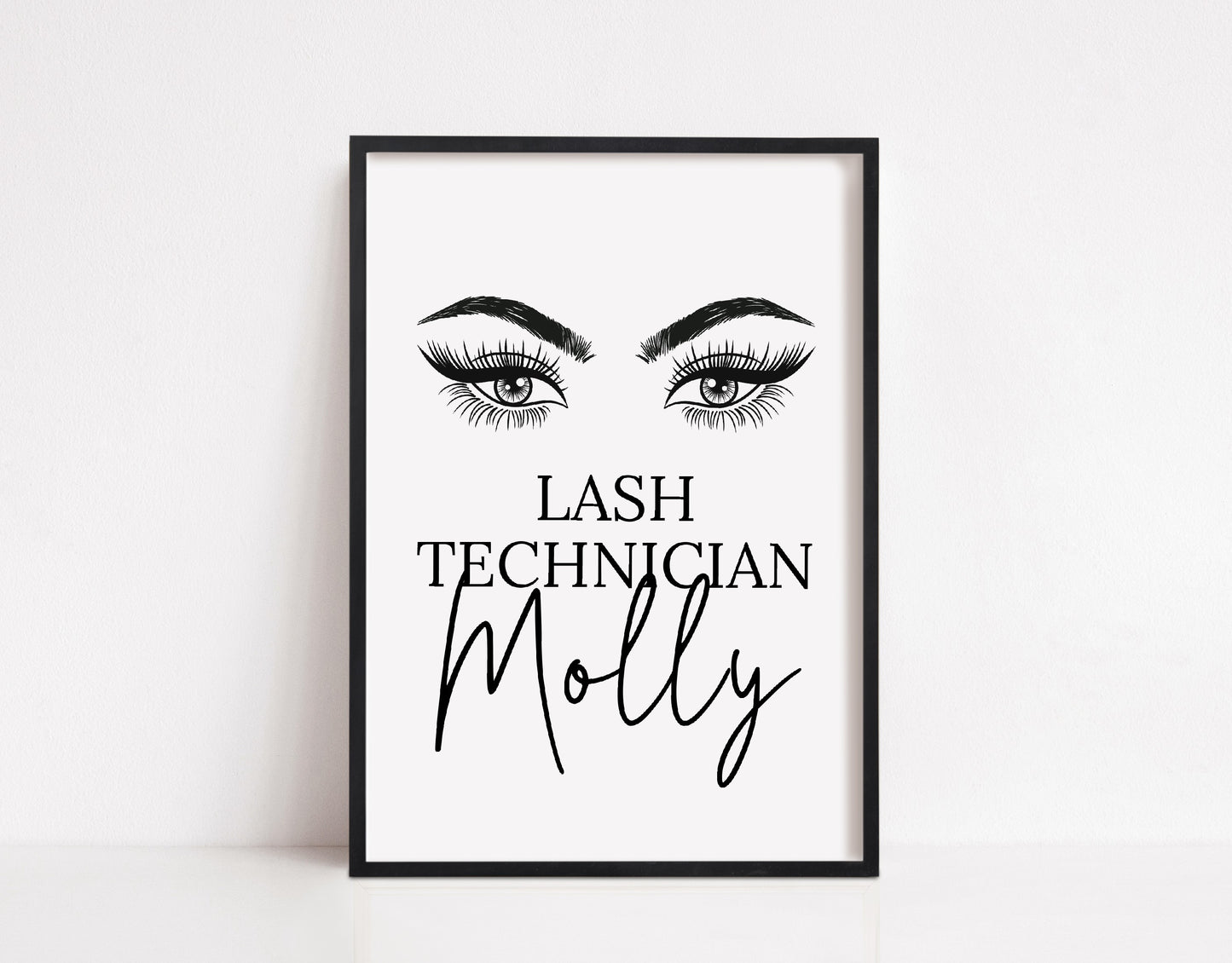 Salon Print | Personalised Lash Technician | Eyelash Print