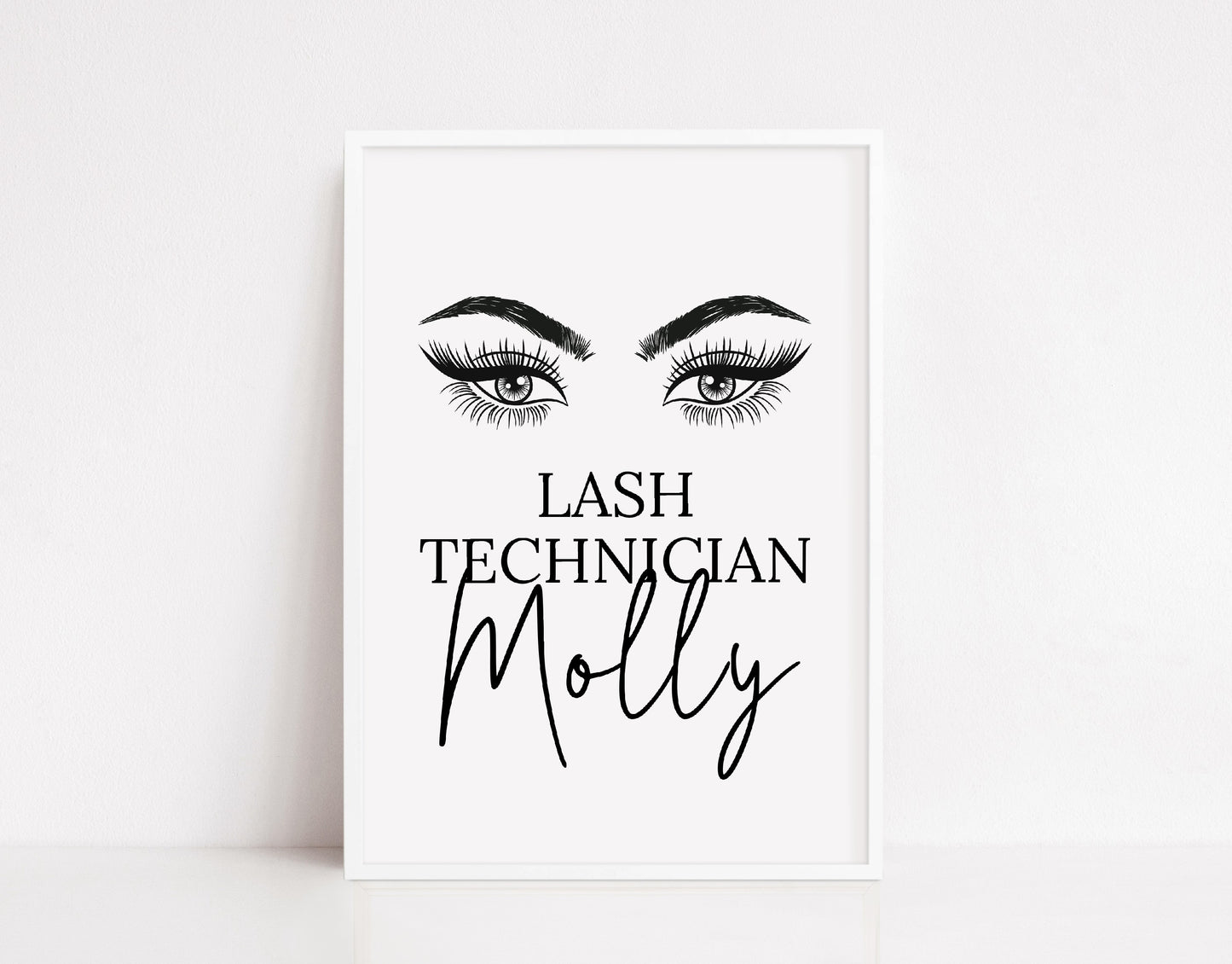 Salon Print | Personalised Lash Technician | Eyelash Print