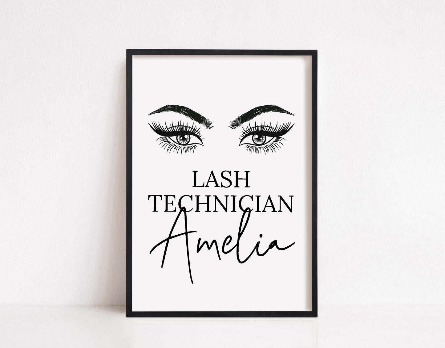 Salon Print | Personalised Lash Technician | Eyelash Print