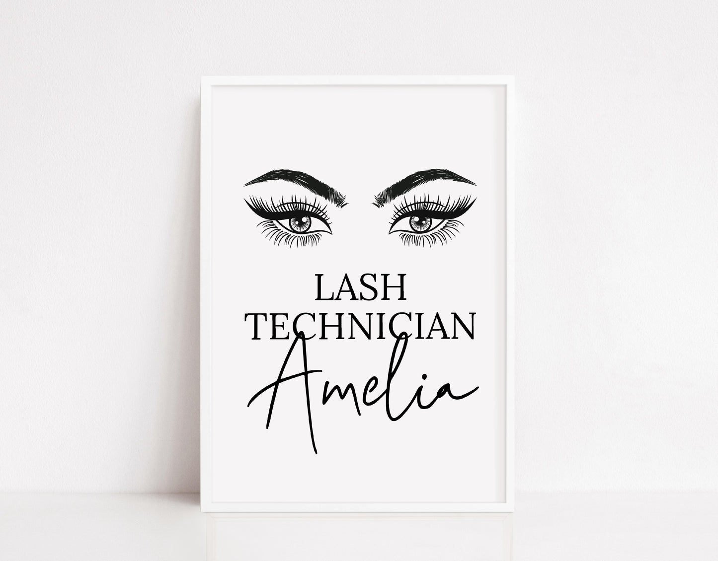 Salon Print | Personalised Lash Technician | Eyelash Print