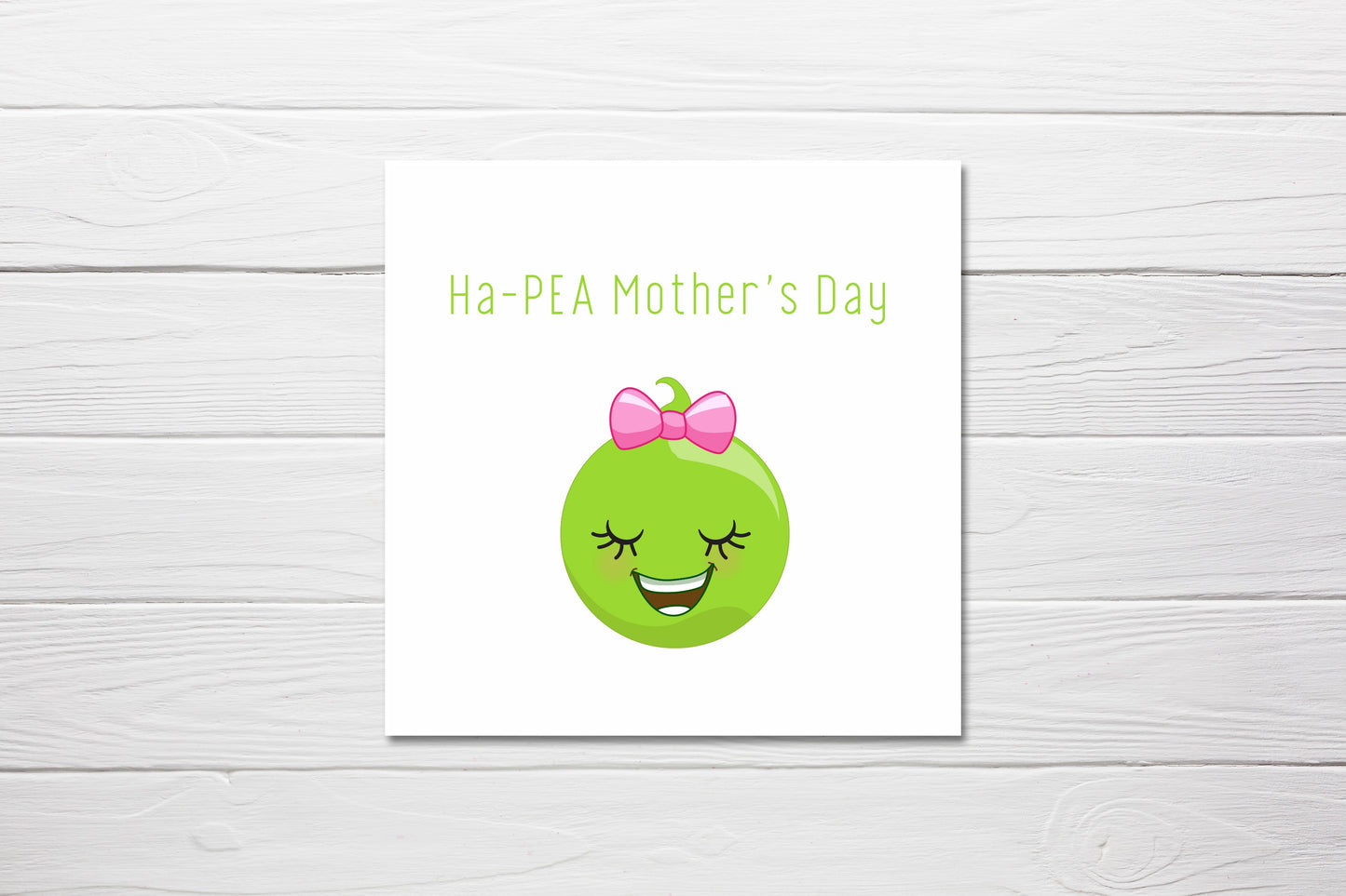 Mothers Day Card | Ha-pea Mother's Day | Cute Card (Design 2)