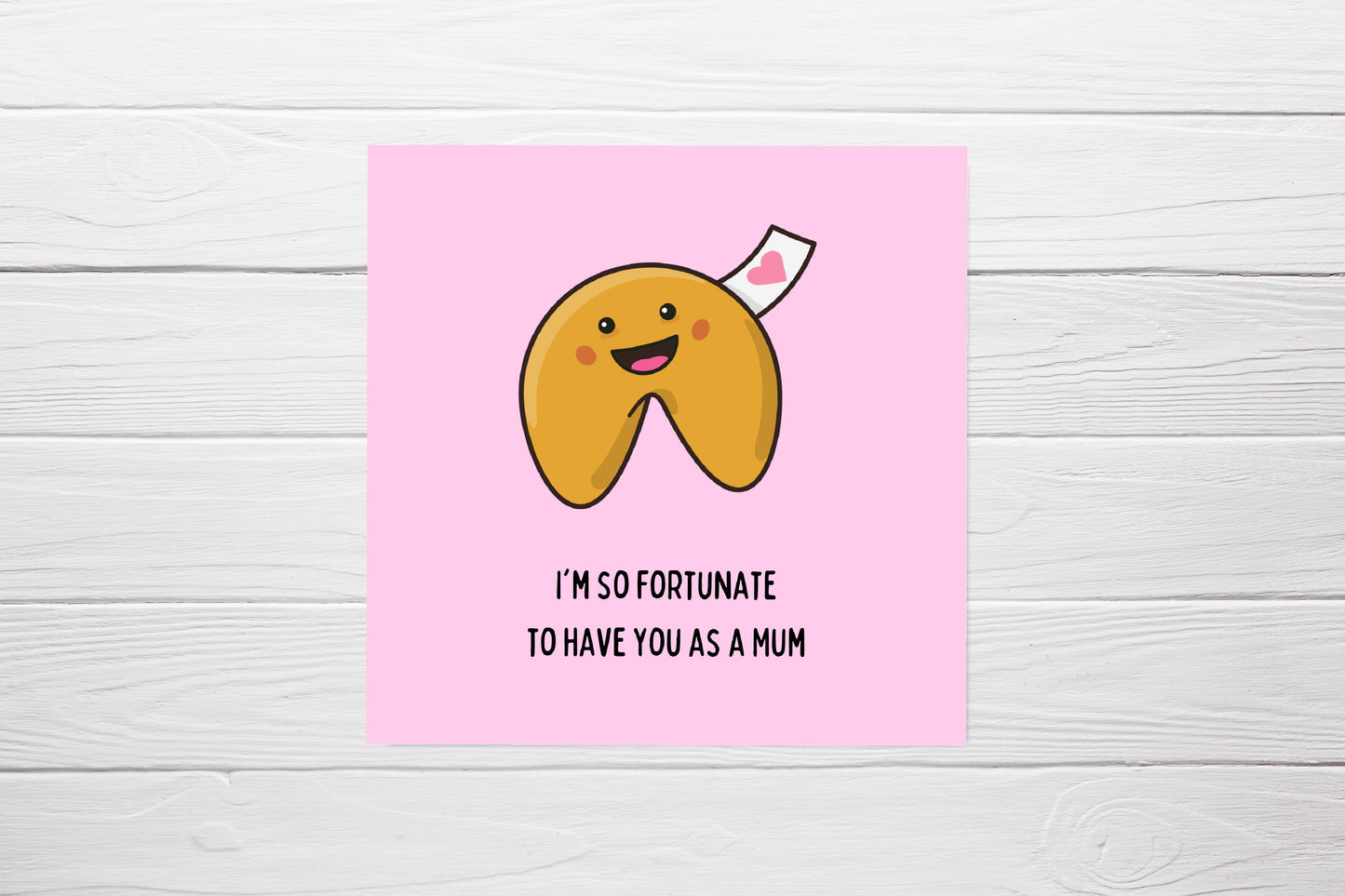 Mothers Day Card | So Fortunate To Have You As My Mum | Cute Card