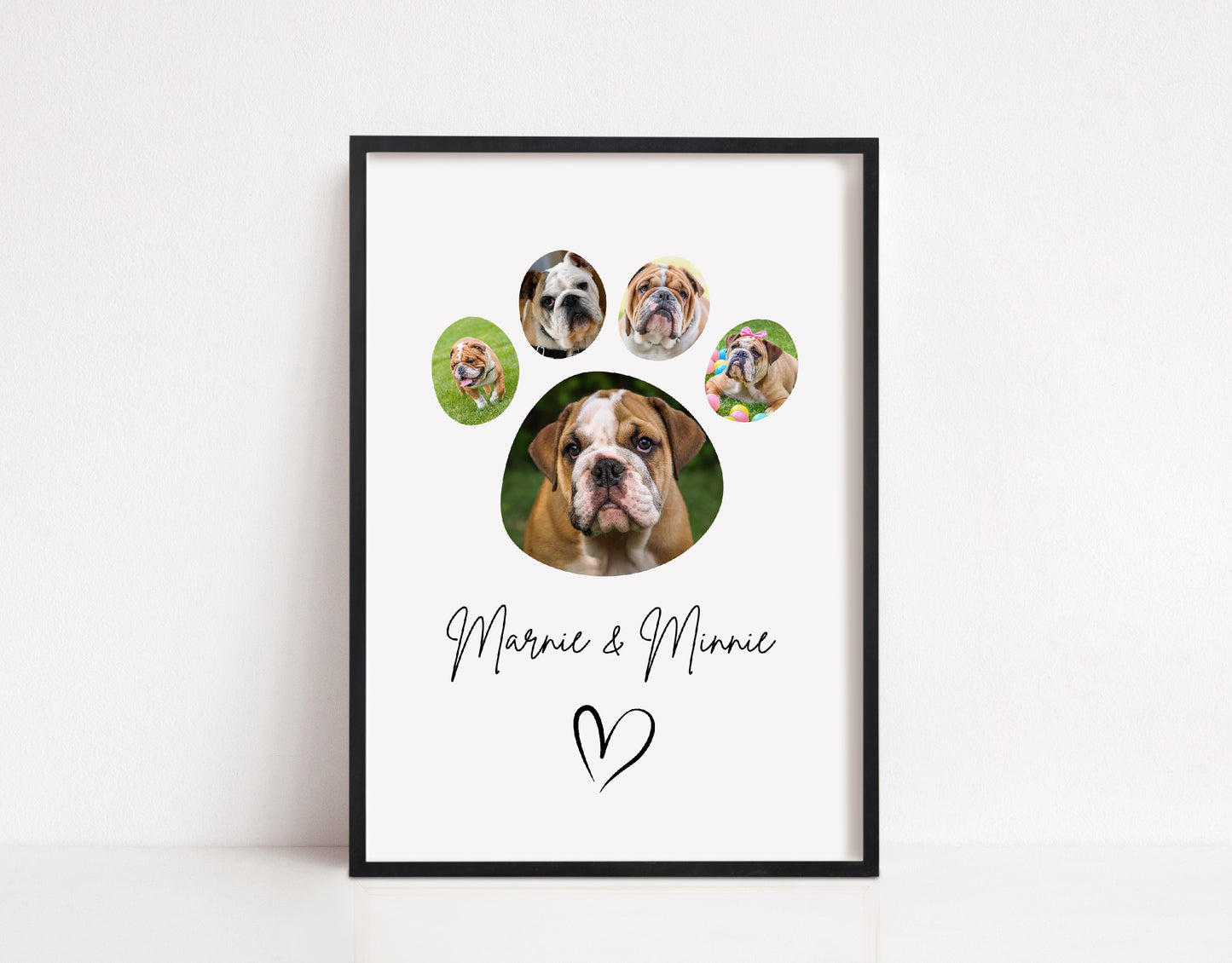 Pet Print | Photo Paw Print | Family Print | Pet Gift | Personalised Print