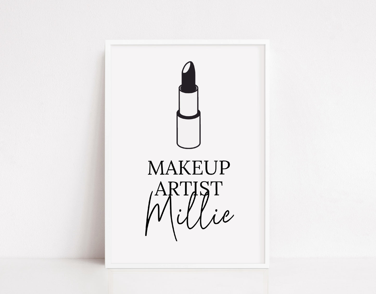 Personalised Salon Lipstick Print | Job Role | Makeup Artist | Makeup Print | Makeup Studio Print