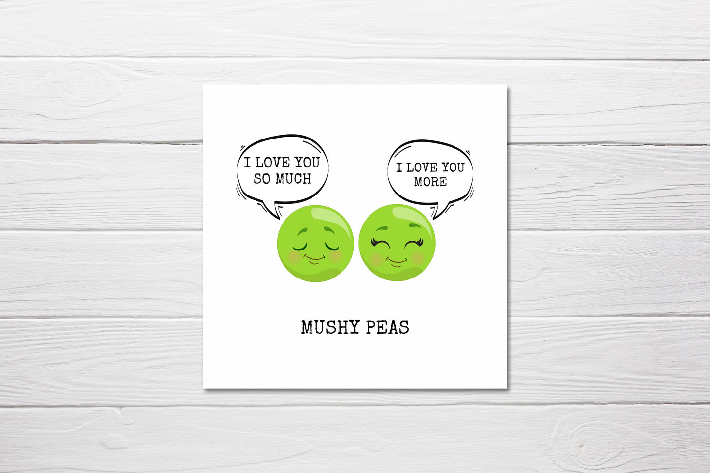 Valentines Day Card Card | Anniversary Card | Mushy Peas | Cute Couples Card | Love You Card