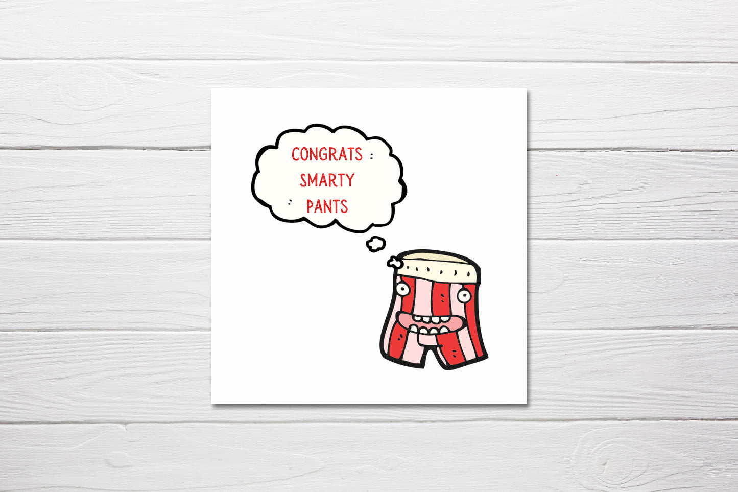 Well Done Card | Smarty Pants | Congratulations Card | Graduation Card | Passed Exams Card