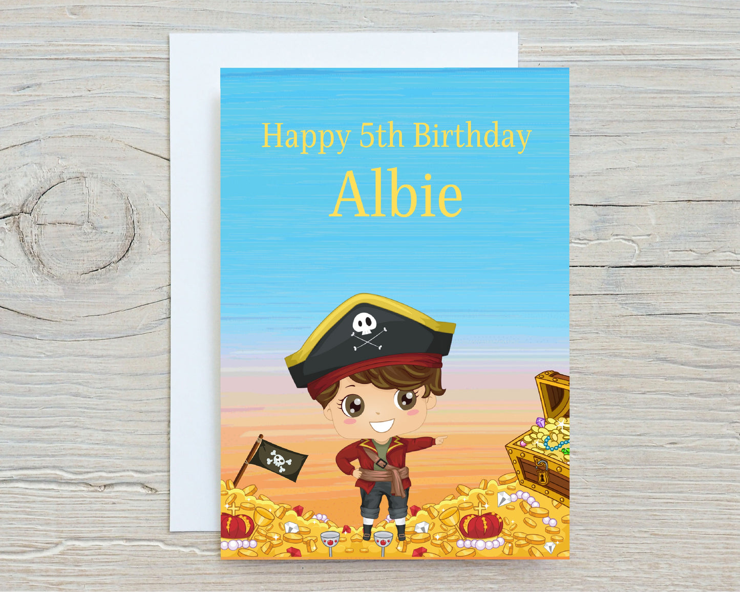 Birthday Card | Children's Pirate Card | Personalised Card