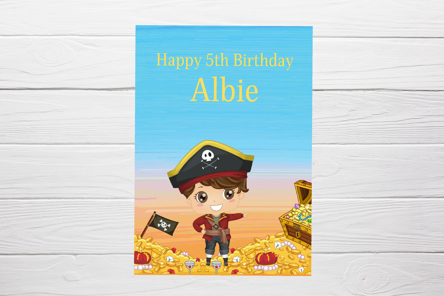 Birthday Card | Children's Pirate Card | Personalised Card
