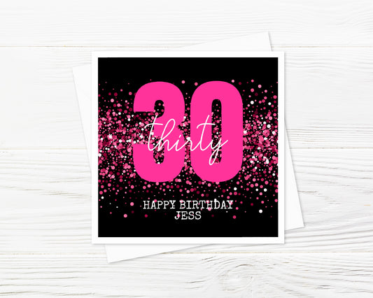 Birthday Card | Personalised 30th Birthday Card | Thirty Birthday Card