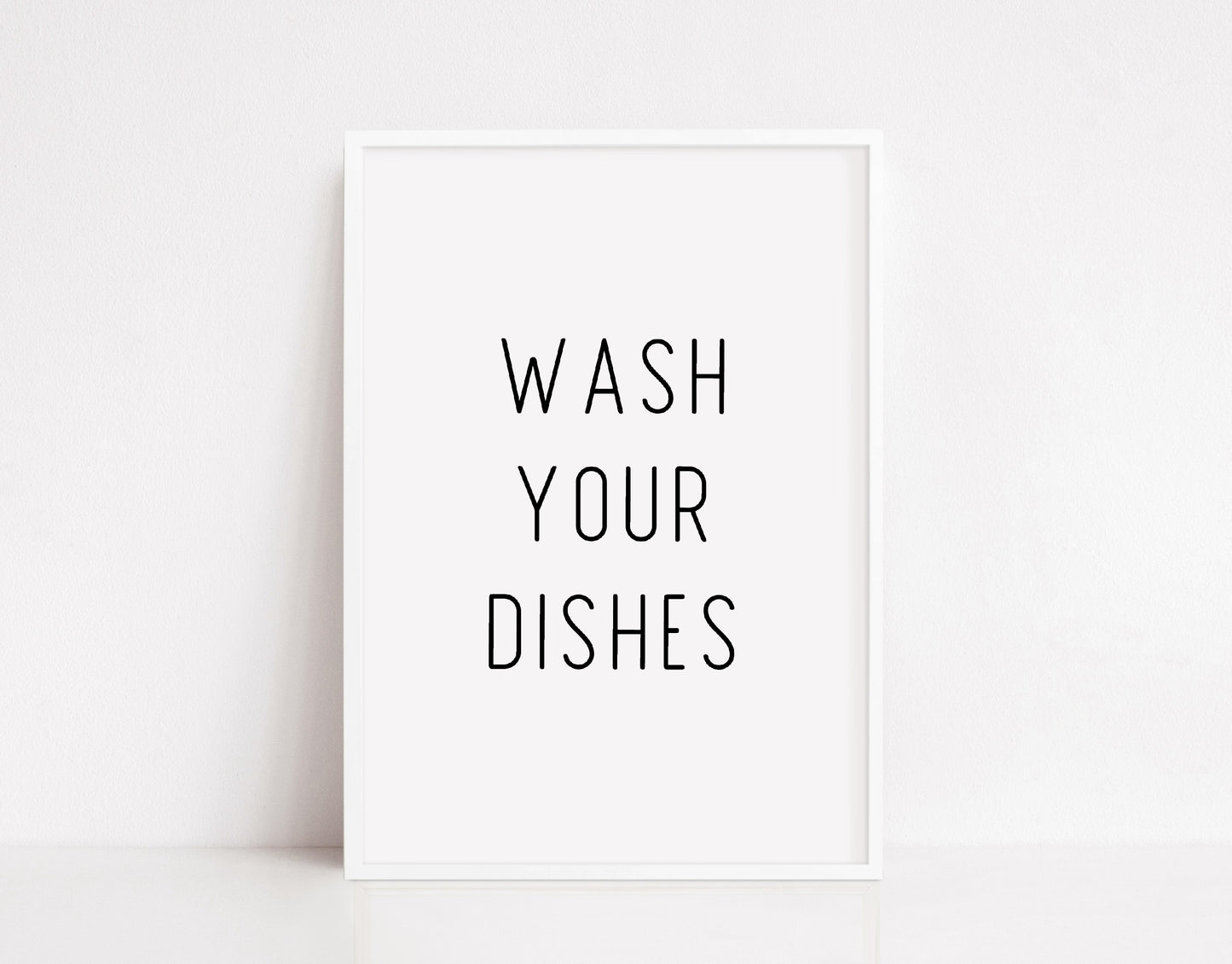 Kitchen Print | Wash Your Dishes Print | Quote Print - Dinky Designs