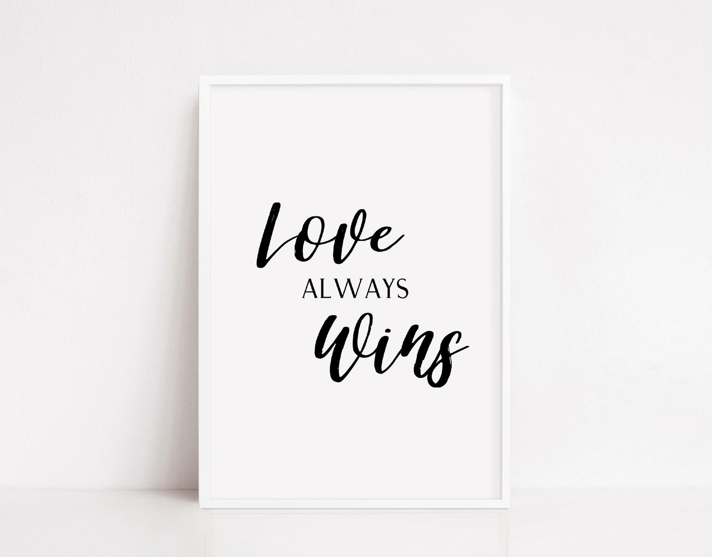 Quote Print | Love Always Wins | Couple Print | Love Print - Dinky Designs