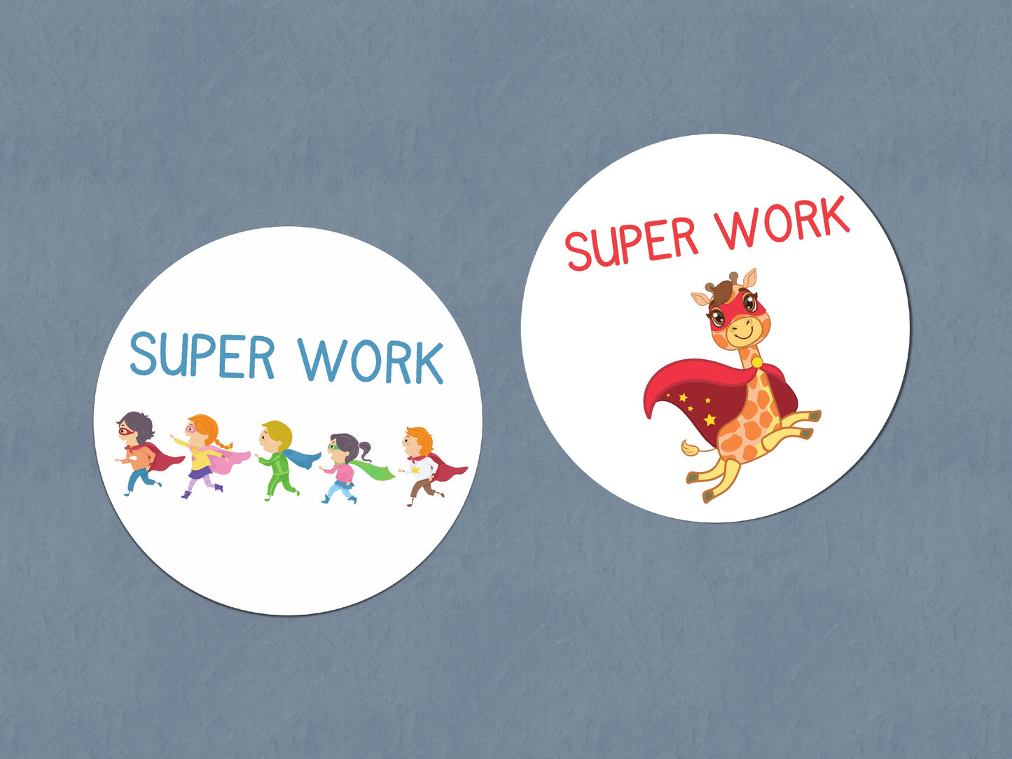 Teacher Stickers | Sticker Sheet 45mm Circles | Super Work | Circle Stickers | Sticker Sheet | Classroom Stickers